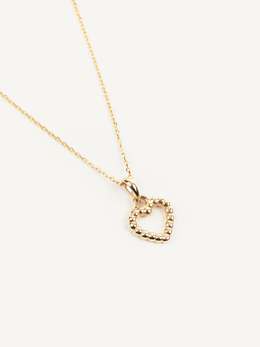 Puffed Heart Gold Pendant