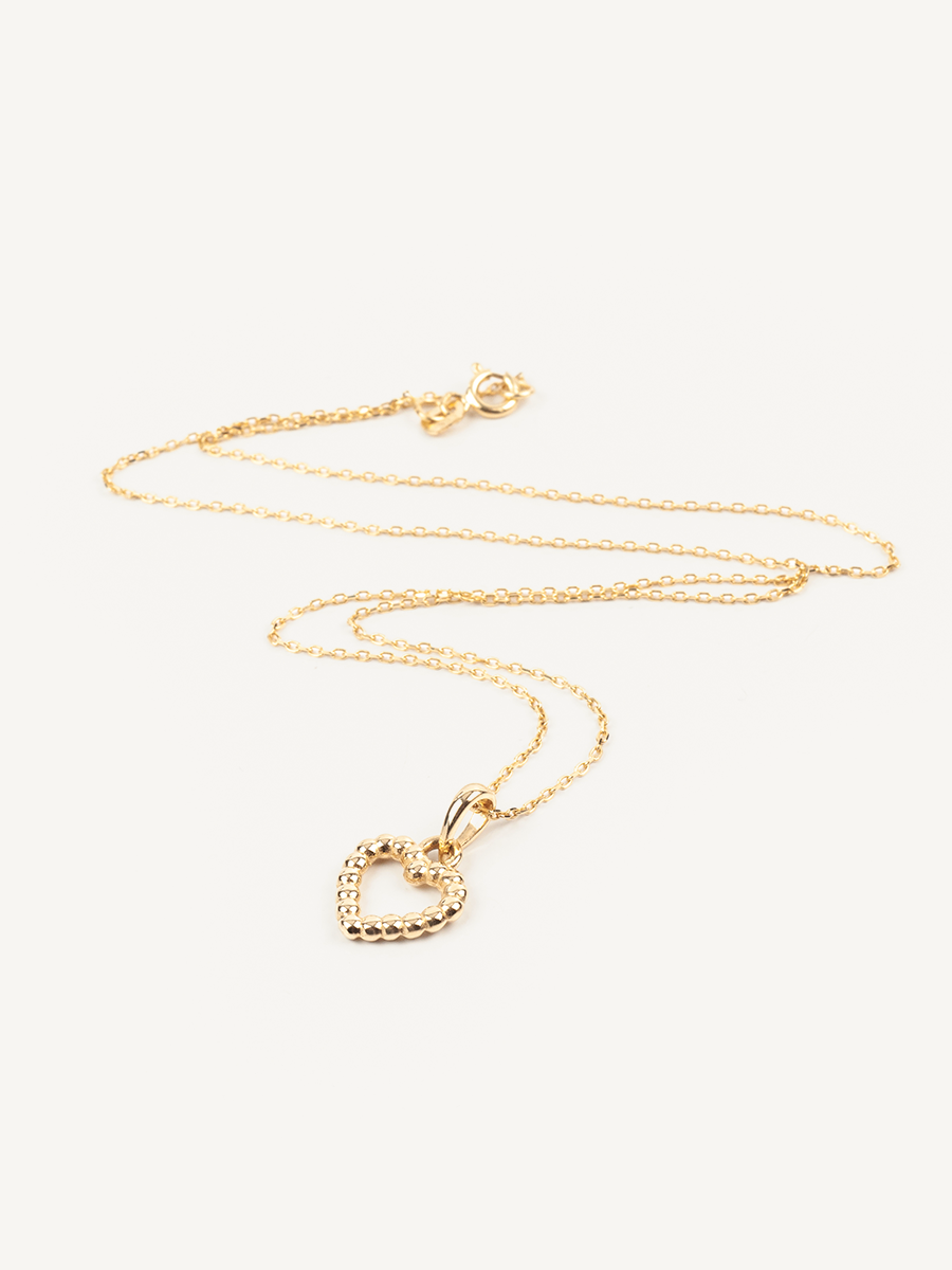 Puffed Heart Gold Pendant