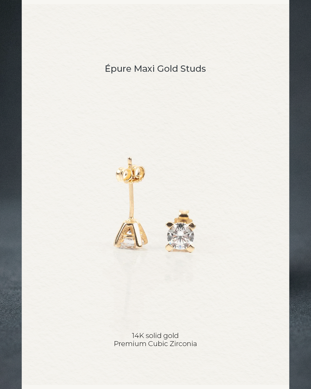 Épure Maxi Gold Studs