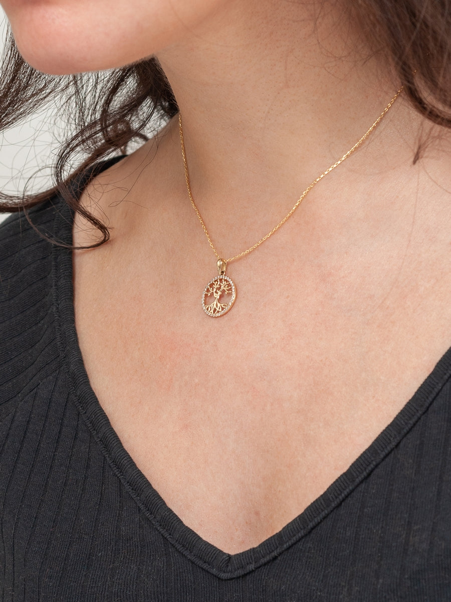 Cosmic Roots Gold Pendant