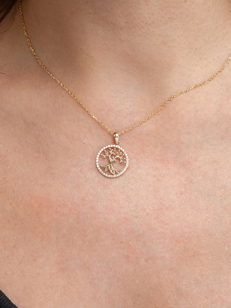 Cosmic Roots Gold Pendant