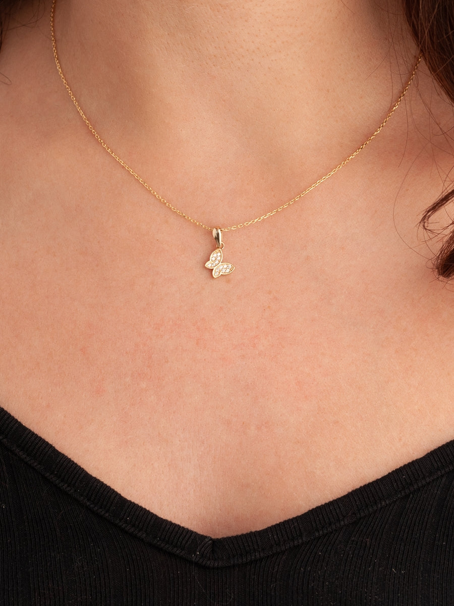 Sweet Butterflies Gold Pendant