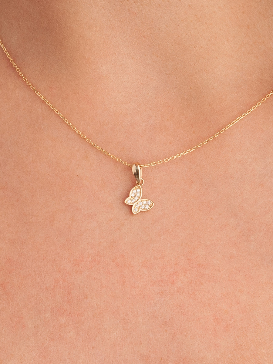 Sweet Butterflies Gold Pendant