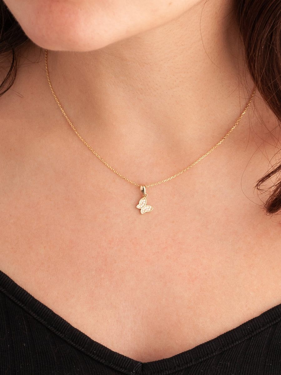 Sweet Butterflies Gold Pendant