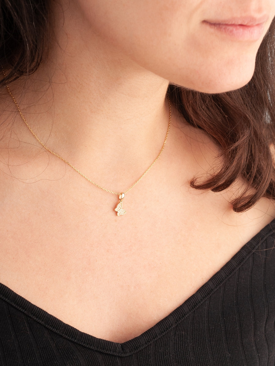 Sweet Butterflies Gold Pendant
