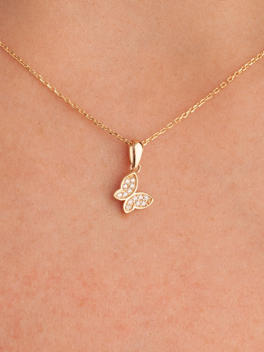 Sweet Butterflies Gold Pendant