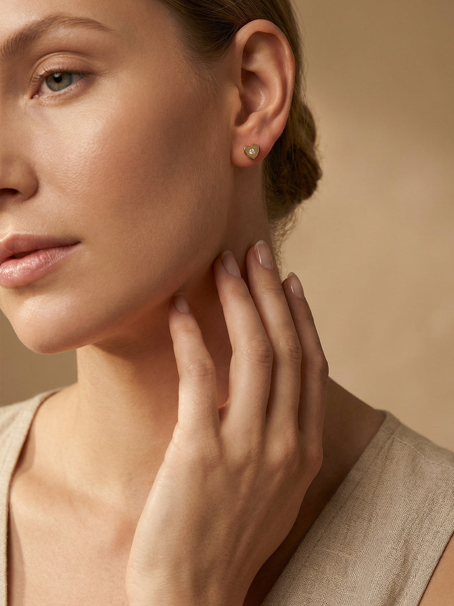 Petit Amour Gold Studs