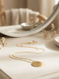 Serene Gold Disc Necklace