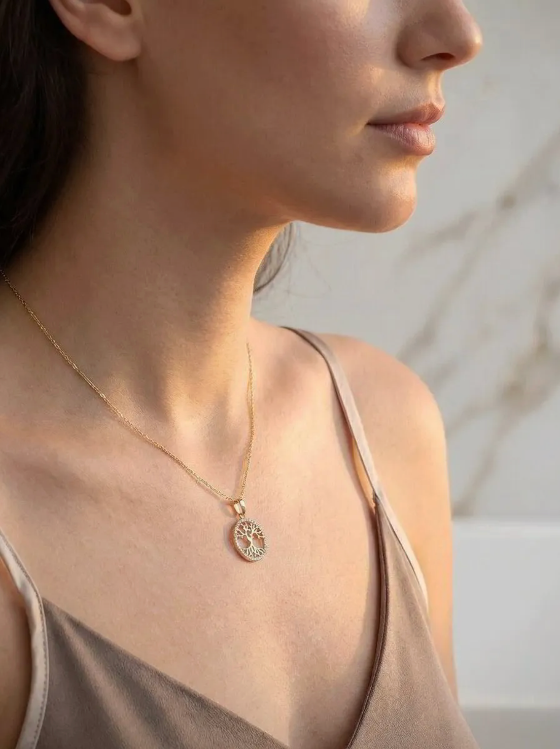 Cosmic Roots Gold Pendant