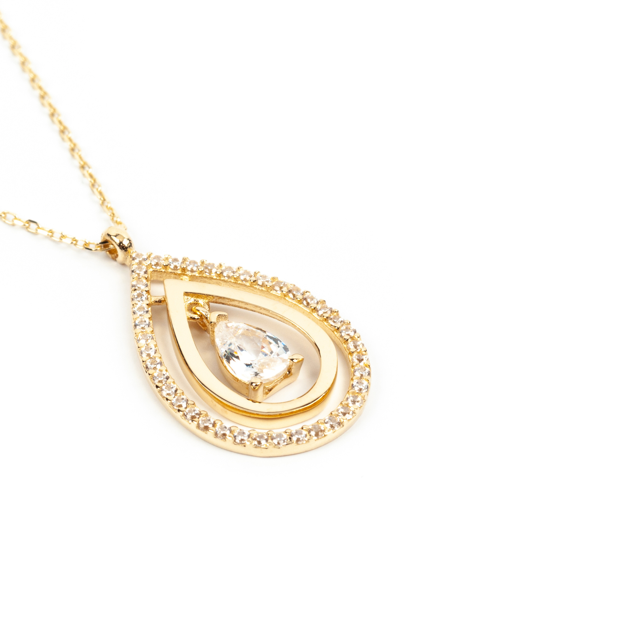 Nero Drop Gold Necklace