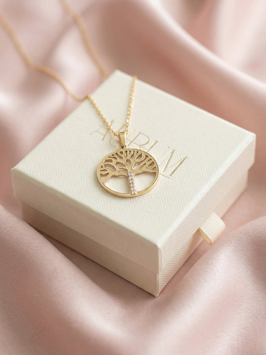 Yggdrasil Essence Gold Pendant