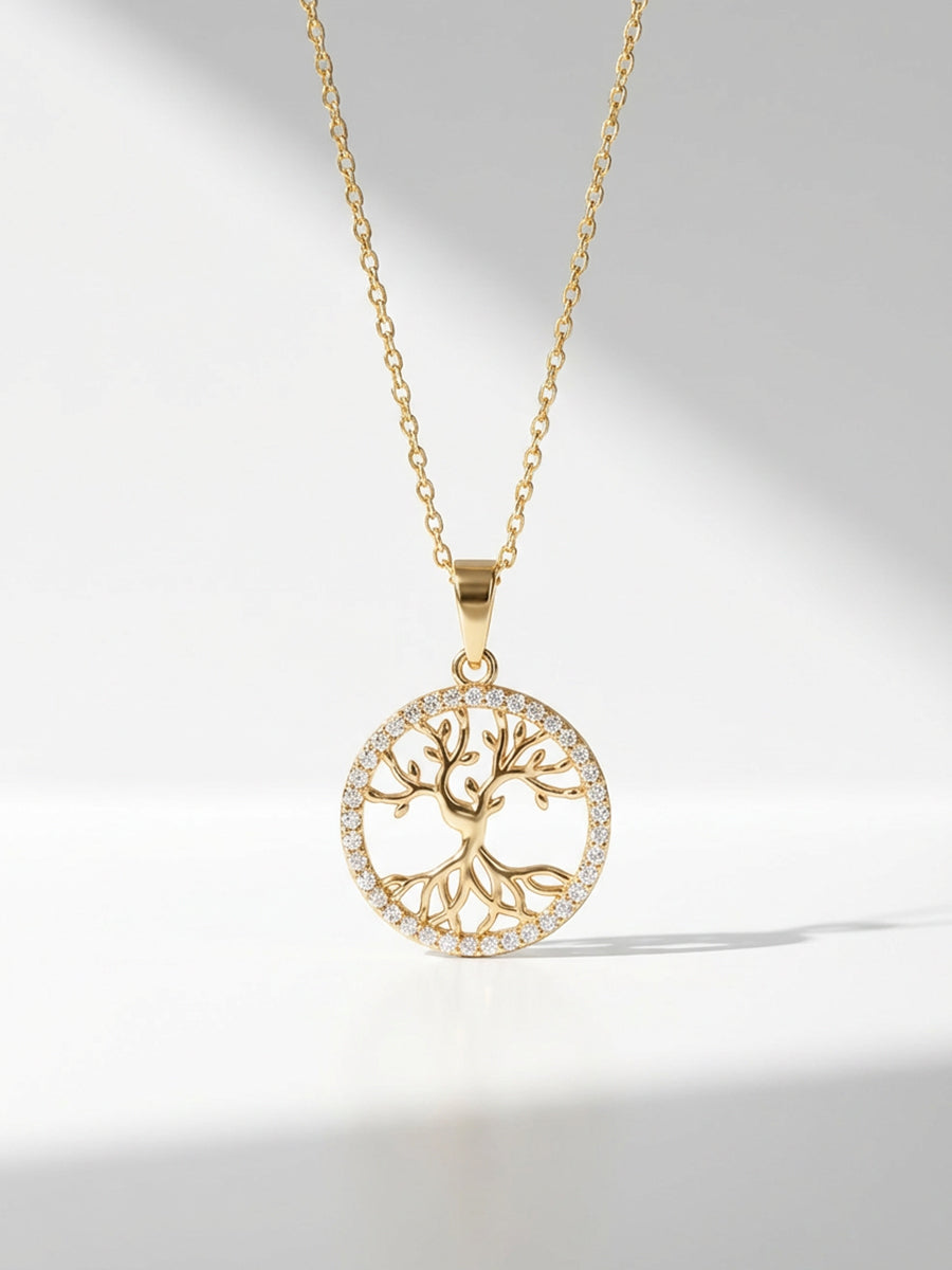 Cosmic Roots Gold Pendant