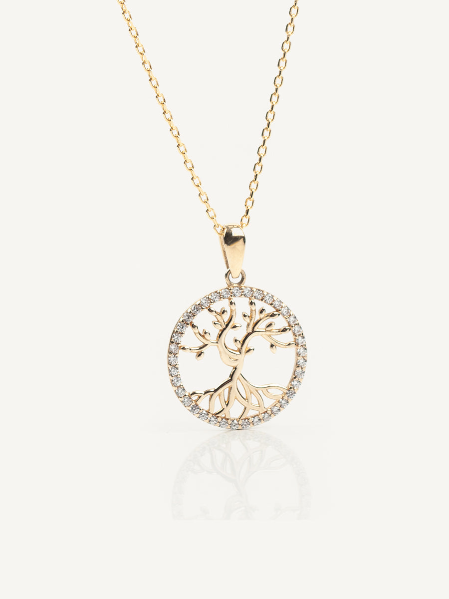 Cosmic Roots Gold Pendant