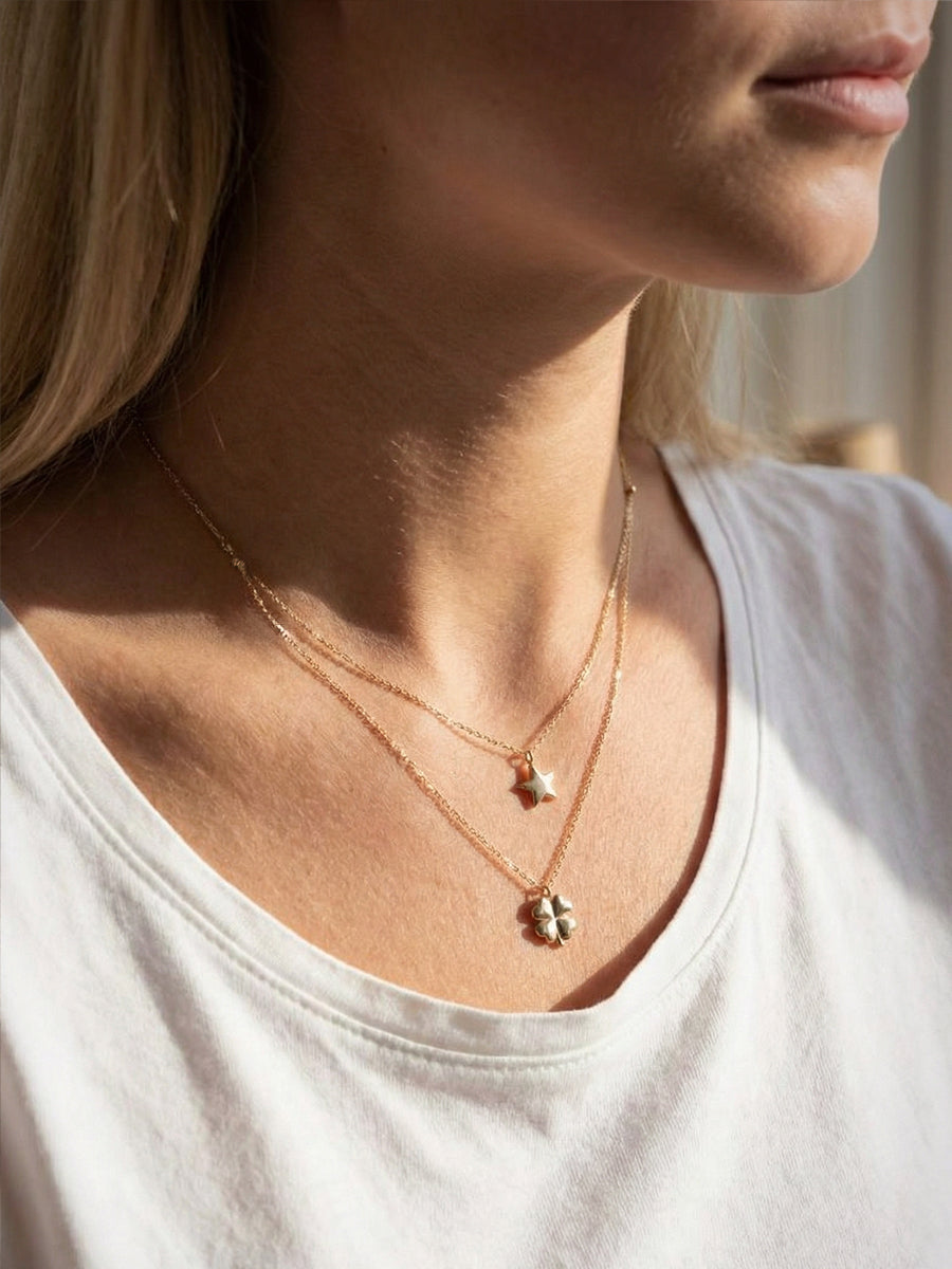 Lucky Clover Gold Necklace