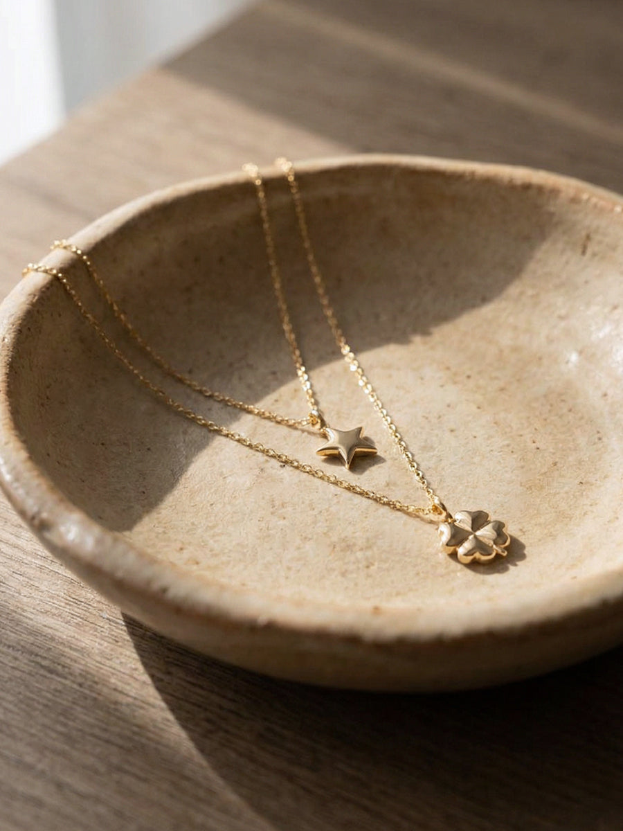 Lucky Clover Gold Necklace