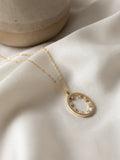 Luna Oval Gold Necklace