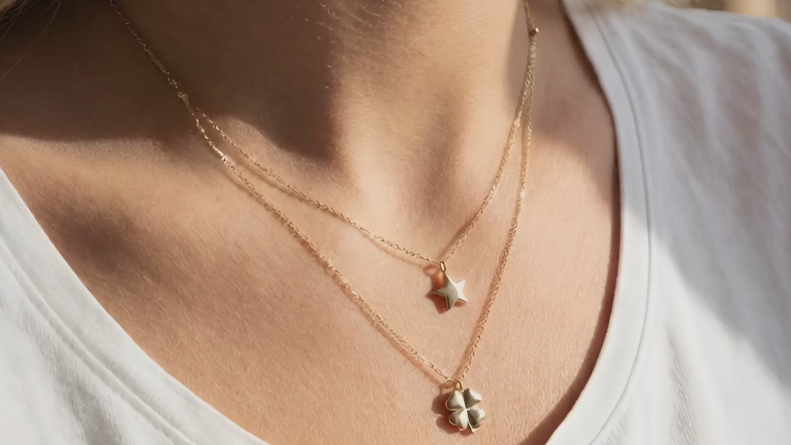 Lucky Clover Gold Necklace