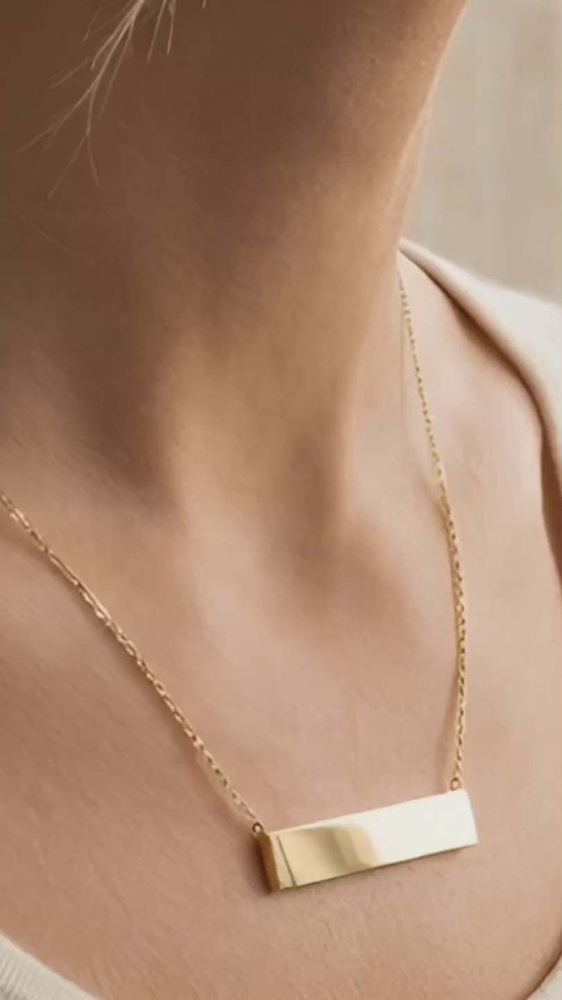 Gold Bar Necklace