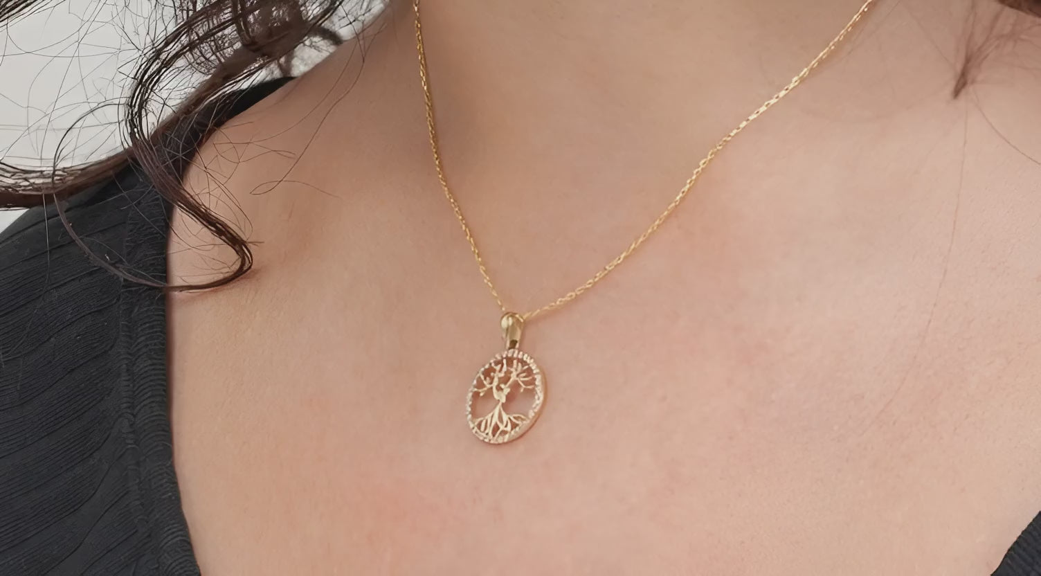 Cosmic Roots Gold Pendant